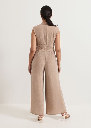 Phase Eight Petite Brea Jumpsuit Beige USA | 2189436-WI